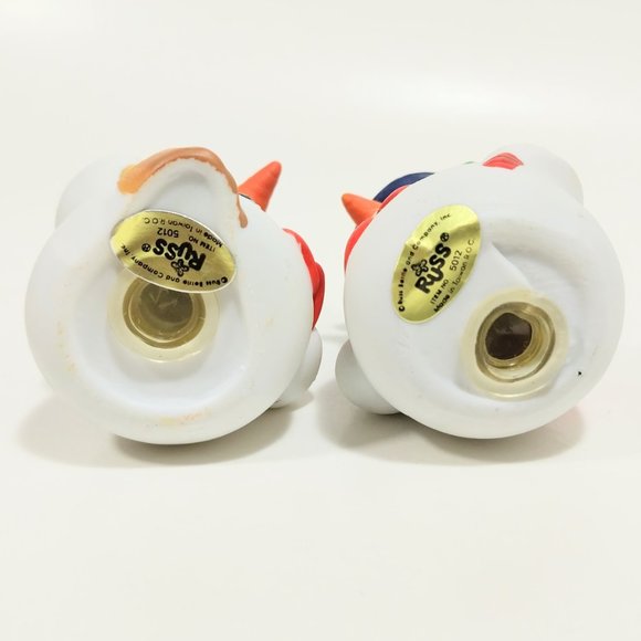 Salt & Pepper Shakers Russ Christmas Frosty Friends Snowman Couple And Box #1265 - Picture 12 of 13